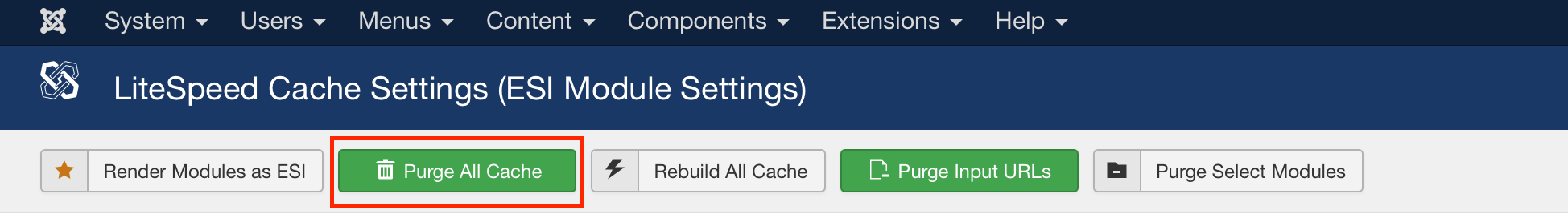Purge LiteSpeed Cache Joomla e1627423565806